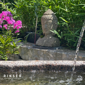 Steinbuddha, Deko Naturstein Buddhakopf Büste Zen Ambiente